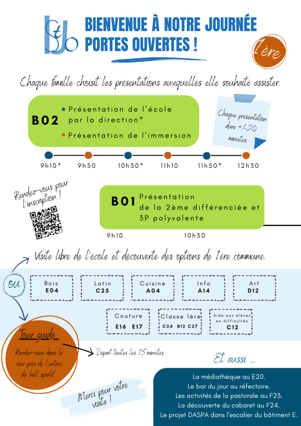 Présentation de l'école aux élèves de 6ème primaire
